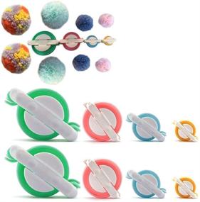 img 4 attached to 🧶 STSTECH Pompom Maker: Craft Tool Set for Fluff Ball Hats, Plush Toy Decoration - Knitting Loom Kit with 4 Sizes in a Gift Box, DIY Wool Yarn Crochet - Set of 8