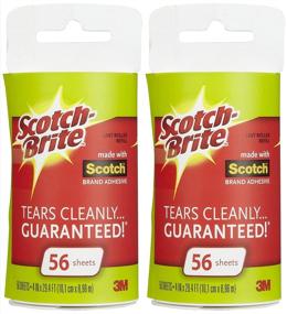 img 1 attached to 🐾 Scotch Lint Roller Refill - 112 sheets total - 2 pack for effective lint removal