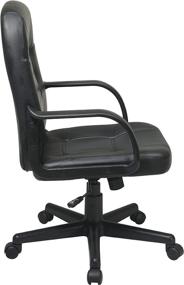 img 1 attached to 🪑 Adjustable Mid-Back Managers Office Chair - Padded Eco Leather Seat and Back | Office Star