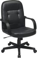 🪑 adjustable mid-back managers office chair - padded eco leather seat and back | office star логотип