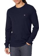 🔥 stay cozy in style with tommy hilfiger thermal sleeve heather men's clothing, t-shirts & tanks logo