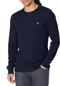 img 2 attached to 🔥 Stay Cozy in Style with Tommy Hilfiger Thermal Sleeve Heather Men's Clothing, T-Shirts & Tanks