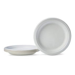 img 2 attached to 🍽️ Amazon Basics Compostable Plates, 6-Inches: Eco-Friendly Disposable Plates, 125 Count