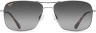 enhance your style with maui jim eyewear silver neutral logo