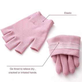img 2 attached to 🧤 Revitalize Your Hands with 2 Pairs of Moisturizing Gloves for Soft, Smooth and Nourished Skin (Pink)