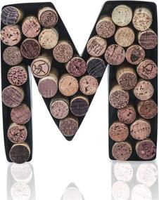 img 3 attached to Metal Letter Wine Cork Keepsake Saver & Holder Monogram Kit - Effortless Organization with A-Z Wall Mount Option (Letter M, Small)