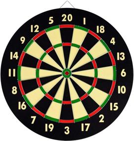 img 3 attached to EDMBG 16.5-inch New Dartboard 🎯 Set with 6 Brass Darts, Flag Checkers