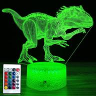 jmllyco dinosaur toys night lights for boys - t rex light 16 colors change with remote control - optical illusion bedside lamps - jurassic world toys for 3-9 year old boys - great gifts for 3 4 5 6 7 8 9 year old boys логотип