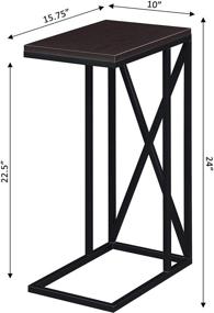 img 1 attached to 🔥 Convenience Concepts Tucson C End Table: Stylish Espresso/Black Design for Ultimate Convenience