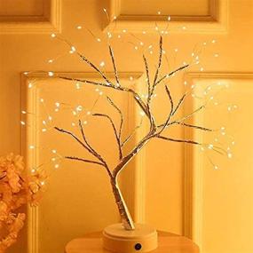 img 2 attached to LED Bonsai Tree Light - Artificial Tree with Battery and USB Operation, 6-Hour Timer, Adjustable Branches - Warm White Glow Silver Branches