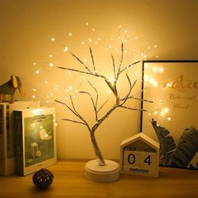 img 3 attached to LED Bonsai Tree Light - Artificial Tree with Battery and USB Operation, 6-Hour Timer, Adjustable Branches - Warm White Glow Silver Branches