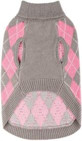 img 1 attached to 🐾 PAWCHIE Cozy Turtleneck Dog Sweater: Stylish Plaid Knitwear for Small to Large Dogs, Keeping Them Warm and Fashionable