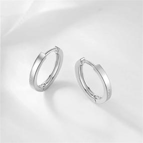 img 1 attached to 💎 Stunning GULICX Sterling Silver Small Hoop Stud Earrings - Sparkling Cubic Zirconia Cuff, Cartilage Huggies, and Ball Earrings for Women and Girls