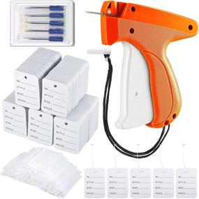 img 4 attached to 6006 Pieces Clothes Garment Tag Attacher Garment Tag Applicator Machine 2 Inch Standard Plastic Fasteners Barbs Clothing Paper Tag Size Name Style Tags Steel Needles (Orange)