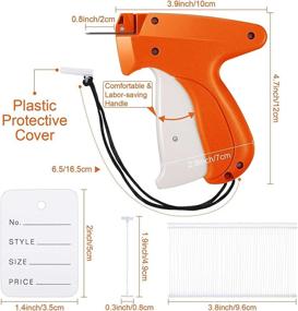 img 3 attached to 6006 Pieces Clothes Garment Tag Attacher Garment Tag Applicator Machine 2 Inch Standard Plastic Fasteners Barbs Clothing Paper Tag Size Name Style Tags Steel Needles (Orange)