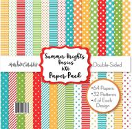 🌞 summer brights basics 6x6 pattern paper pack - double-sided collection with 64 sheets for card making, scrapbooking, and specialty paper crafts - by miss kate cuttables logo