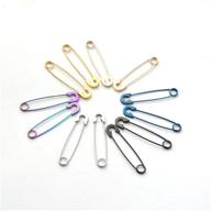 🌈 stylish polychromatic goth punk stainless steel safety pin earrings: nickel-free jewelry gift for women, girls, and teens - 6 pairs logo