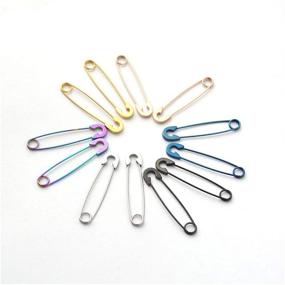 img 4 attached to 🌈 Stylish Polychromatic Goth Punk Stainless Steel Safety Pin Earrings: Nickel-Free Jewelry Gift for Women, Girls, and Teens - 6 Pairs