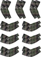 👕 bememo 9 pairs unisex uv protection sleeves: stay cool with long arm cooling sleeves in camouflage design логотип