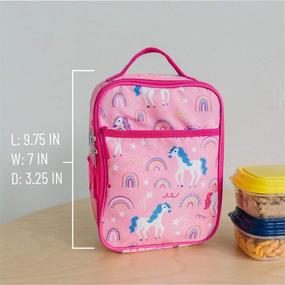 img 1 attached to 🌈 Wildkin Day2Day Kids Lunch Box Bag: 9.75 x 7 x 3.25 Inches, Ideal for School & Travel, BPA-Free - Rainbow Unicorns