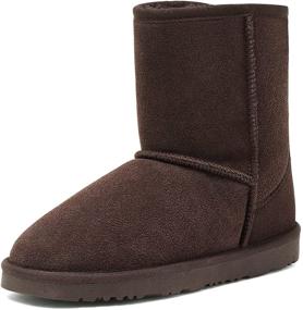 img 4 attached to 🥾 DREAM PAIRS Winter Snow Sheepskin Fur Boots for Boys & Girls - Toddler, Little Kid, and Big Kid Sizes