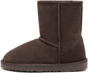 img 2 attached to 🥾 DREAM PAIRS Winter Snow Sheepskin Fur Boots for Boys & Girls - Toddler, Little Kid, and Big Kid Sizes