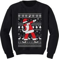 🎅 playful dabbing santa ugly christmas sweaters kids sweatshirt: long sleeve shirt for festive fun logo