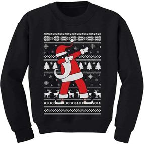 img 4 attached to 🎅 Playful Dabbing Santa Ugly Christmas Sweaters Kids Sweatshirt: Long Sleeve Shirt for Festive Fun