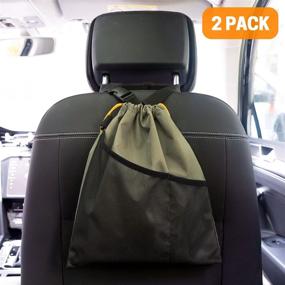 img 3 attached to 🚗 GNEGNI 2PCS Car Garbage Can for Travel, Adjustable Car Trash Bag with Leak-proof Lining for Improved SEO