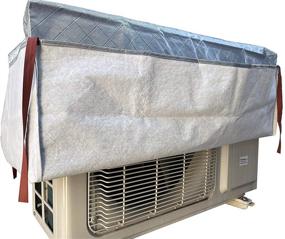 img 1 attached to 🌬️ EVA SHOP Mini Split Air Conditioner Cover for Small AC Outdoor Compressor-Condenser-Heat Pump Unit. Dimensions: 33.5''W X 12.6''D X 22''H inch