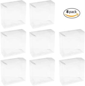 img 1 attached to Convenient Clear PET Plastic Storage Boxes (8 Pack) 6"x6"x2.5" - Organize and Protect with Ease