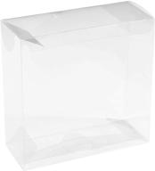 convenient clear pet plastic storage boxes (8 pack) 6"x6"x2.5" - organize and protect with ease logo