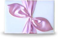 📔 ivory guest book with elegant pink satin bow - perfect for bridal wedding receptions logo