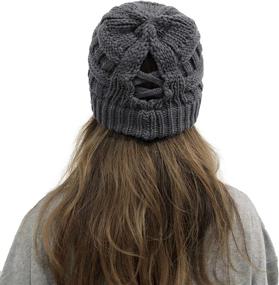 img 3 attached to Proboths Ponytail Beanie Stretch Winter Outdoor Recreation