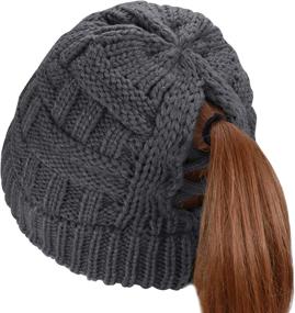 img 4 attached to Proboths Ponytail Beanie Stretch Winter Outdoor Recreation