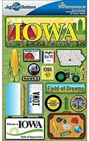 img 3 attached to Reminisce Jet Setters 2 Iowa 3D Sticker: Capture Memories with Vibrant Dimensional Designs