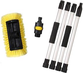 img 1 attached to CARCAREZ 12 Inch Flow Thru Dip Car Wash Brush Head with Soft 🧹 Bristle for Auto RV Truck Boat Camper Exterior Washing Cleaning (Brush with 60 Inch Handle)