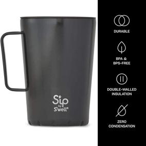 img 1 attached to ☕ S'well Mug - 15 Fl Oz - Coffee Black - Double Wall Insulated Stainless Steel Travel Mug, 15oz