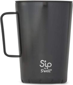 img 4 attached to ☕ S'well Mug - 15 Fl Oz - Coffee Black - Double Wall Insulated Stainless Steel Travel Mug, 15oz