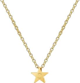 img 4 attached to 🌟 JoycuFF Dainty Star Necklace: Personalized Initial Pendant and Tiny Jewelry – Perfect Birthday Gifts for Her, Daughter, Sister, Best Friend, Mom, Granddaughter, Bridesmaid, Girlfriend