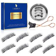 3d reusable magnetic eyelashes set - no eyeliner, no glue, dual magnets | includes applicator and tweezers (8 pieces) logo