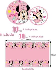 img 1 attached to 🎀 Minnie Mouse Birthday Party Supplies and Decorations Set for Girls