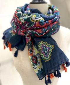 img 3 attached to Lightweight Womens Fashion Printed Scarves Women's Accessories and Scarves & Wraps