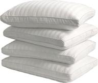 blue ridge home fashions optima-loft down alternative pillow, 350 thread count cotton damask, jumbo size, white (4 pack) логотип