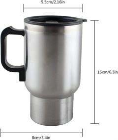 img 3 attached to ☕️ Stay Warm on the Go with the 12V Car Heating Cup - Stainless Steel Electric Coffee Thermos Mug for Travel