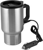 ☕️ stay warm on the go with the 12v car heating cup - stainless steel electric coffee thermos mug for travel logo