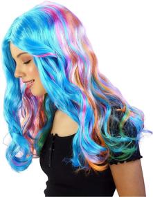 img 3 attached to 🌈 Vibrant Rainbow High Wig for Girls - 572534EUC: Add a Colorful Twist!