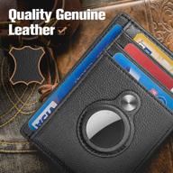 🔒 genuine leather anti-theft minimalist airtag logo