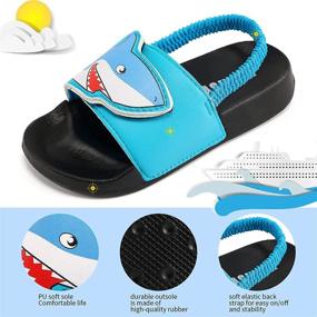 img 3 attached to Nixlepus Toddler Slides Slingback Sandals Boys' Shoes and Sandals