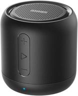 anker soundcore mini bluetooth speaker - super-portable with 15-hour playtime, 66-foot bluetooth range, enhanced bass, noise-cancelling microphone (black) logo